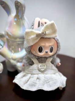 Gothic Plush Toy - Black Dress with Skull Detail