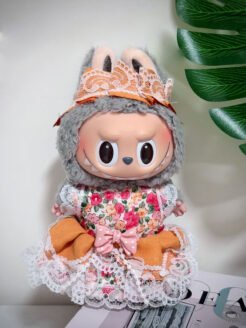 Gothic Plush Toy - Black & Purple Dress with Skull