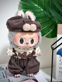 Gothic Plush Toy - Black Dress with Purple Bows